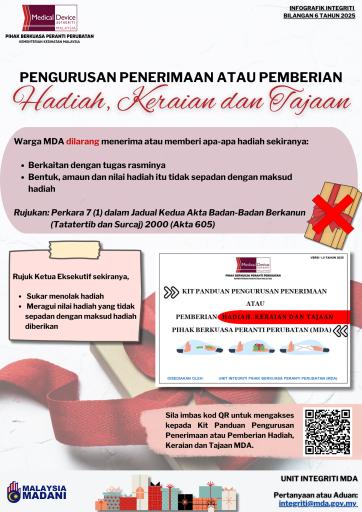 INFOGRAFIK INTEGRITI BIL. 6 TAHUN 2025 PENGURUSAN PENERIMAAN ATAU PEMBERIAN HADIAH, KERAIAN DAN TAJAAN MDA.png